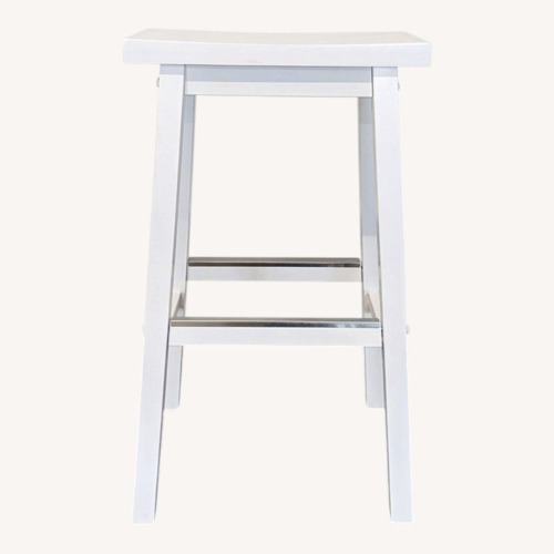 Used Solid Wood Saddle-Seat Counter Stool	 for sale on AptDeco