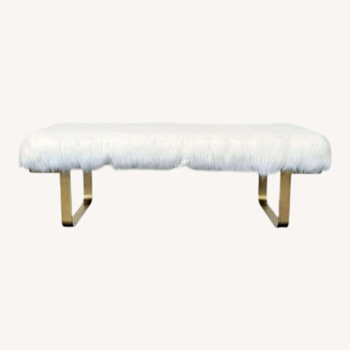 Used Restoration Hardware Faux Fur Bench for sale on AptDeco