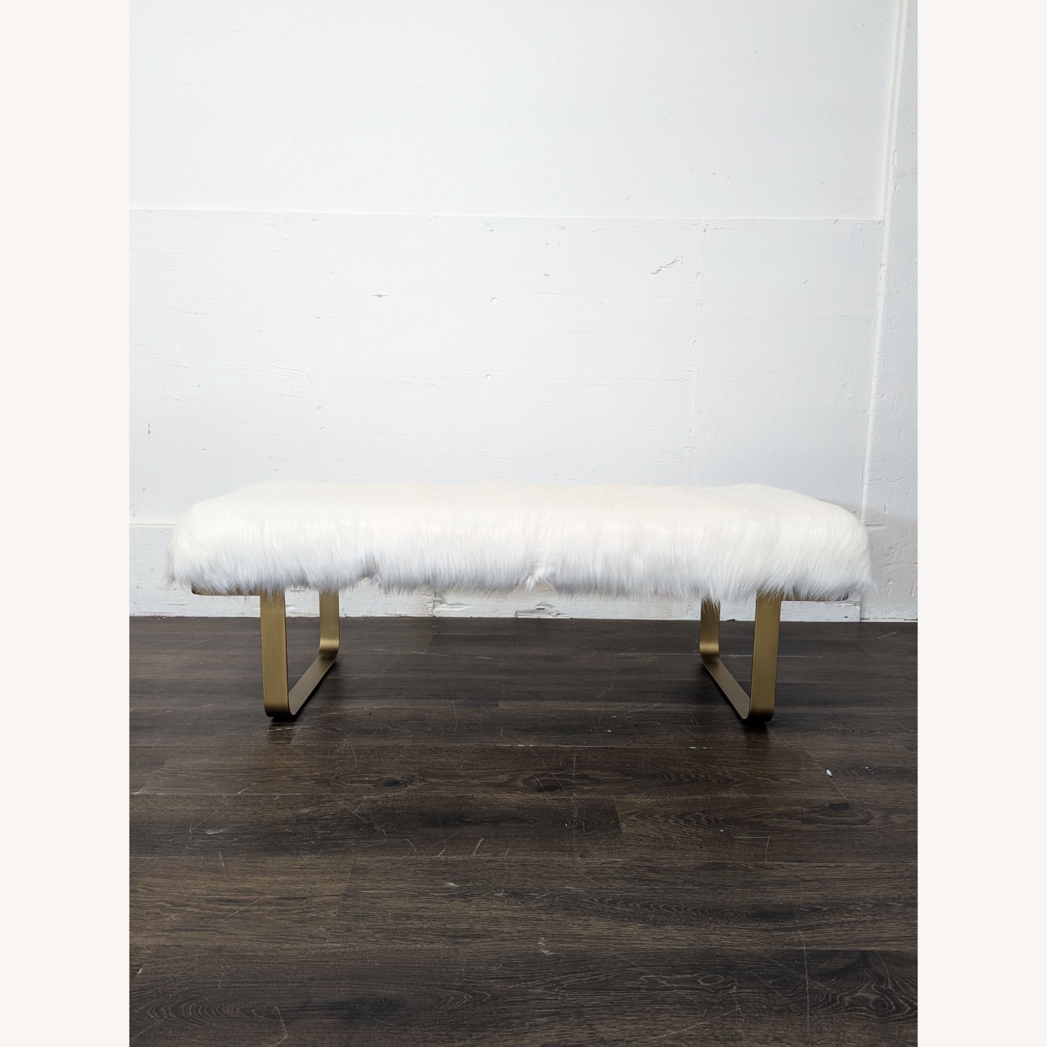 Restoration Hardware Faux Fur Bench - image-3