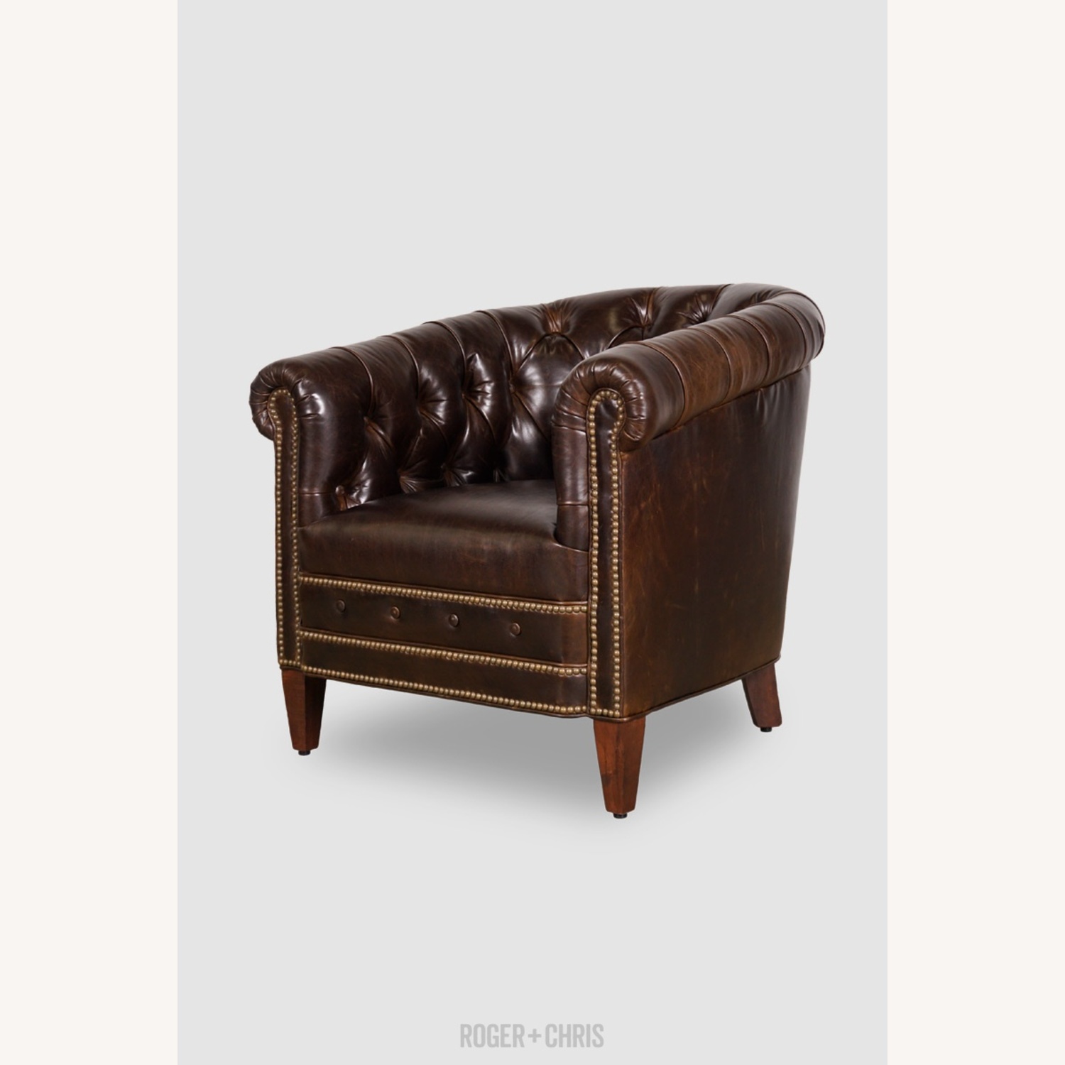 Roger + Chris Dark Brown Armchairs - image-6