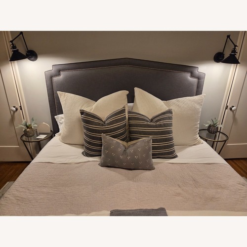 Used Serena & Lily CA King Bed Frame Nailhead Trim for sale on AptDeco