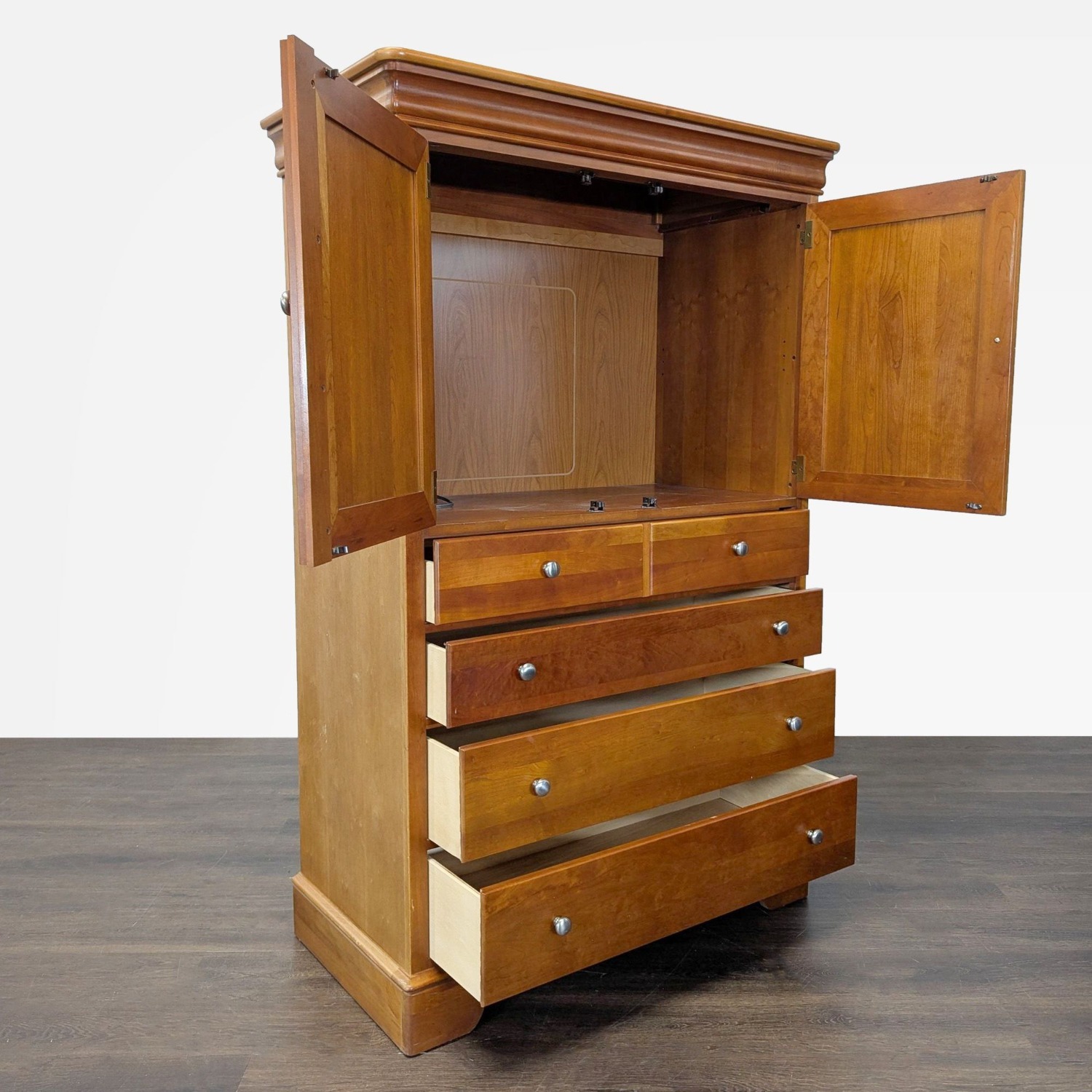 Stanley Furniture Cherry Door Chest / Armoire - image-7
