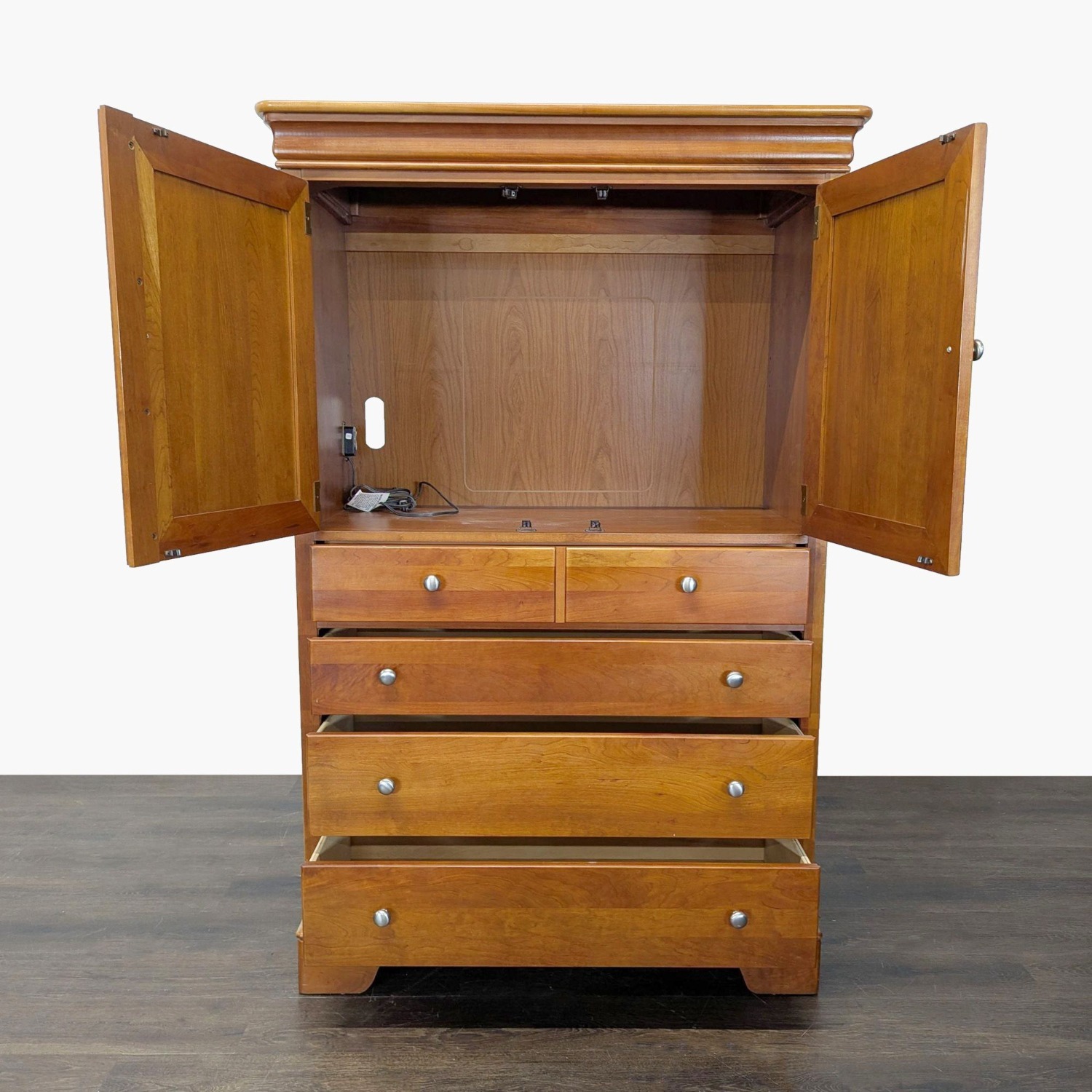 Stanley Furniture Cherry Door Chest / Armoire - image-5