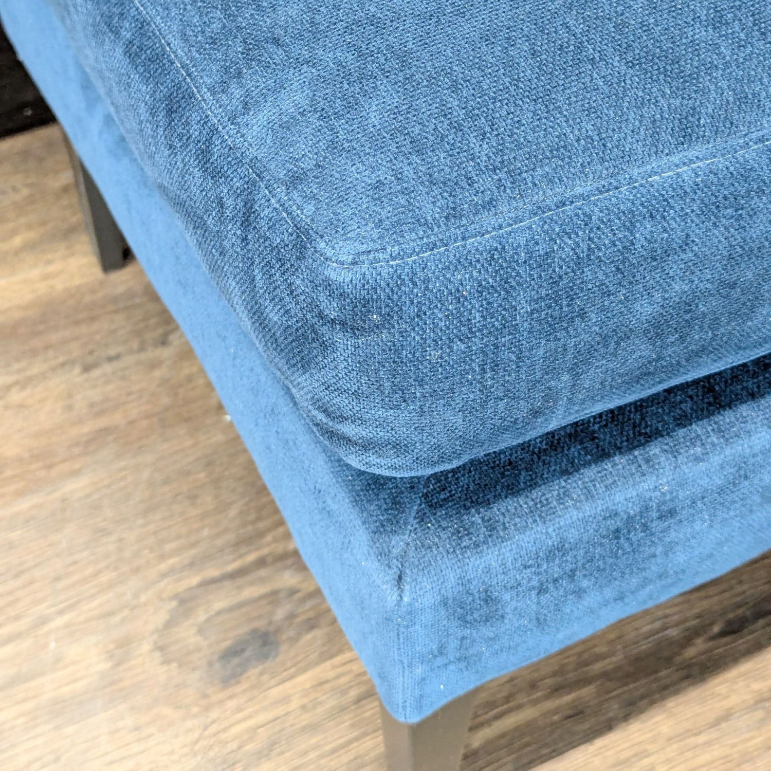 West Elm Blue Sectional Sofa with Right Chaise - image-6