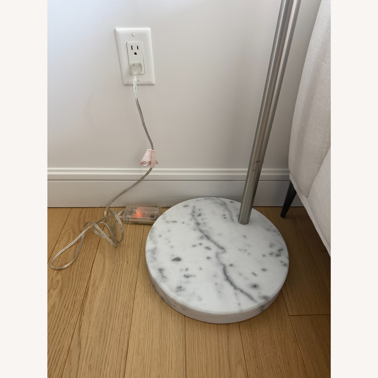 Crate & Barrel White Marble Floor Lamp - image-5