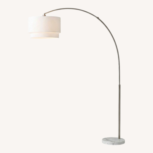 Used Crate & Barrel White Marble Floor Lamp for sale on AptDeco