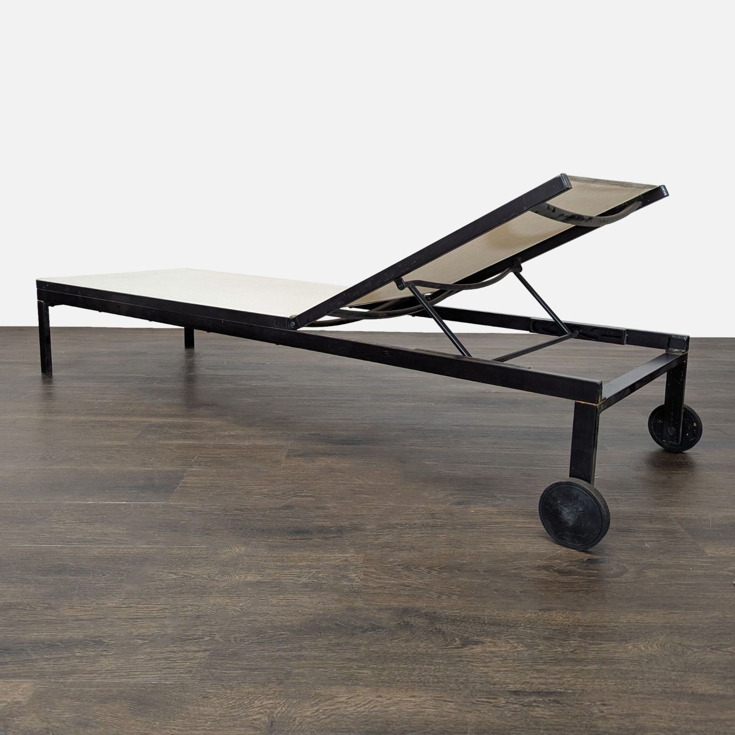 Ikea Outdoor Reclining Chaise Lounger with Wheels - image-4