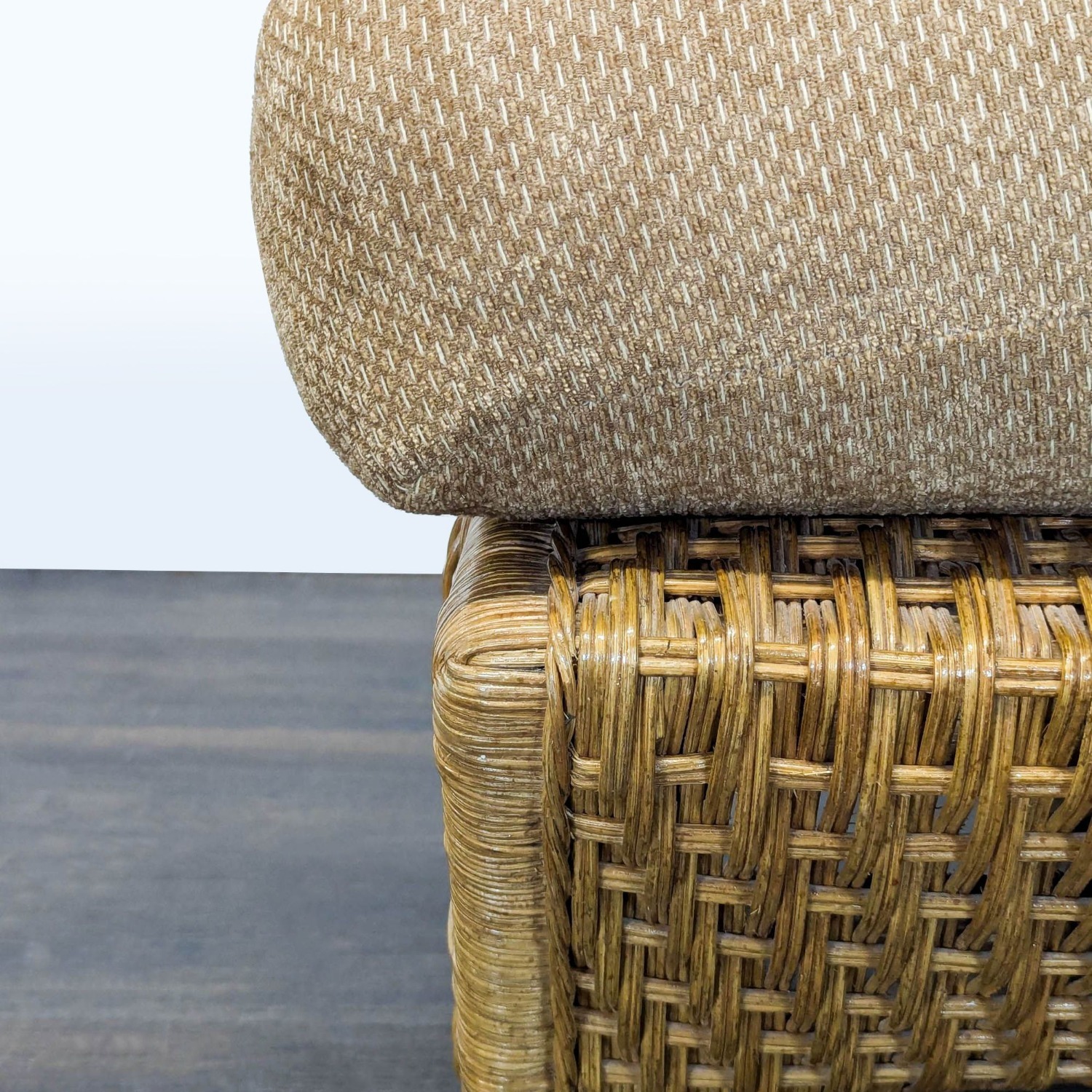 Lane Venture Wicker Ottoman with Cushion - image-2