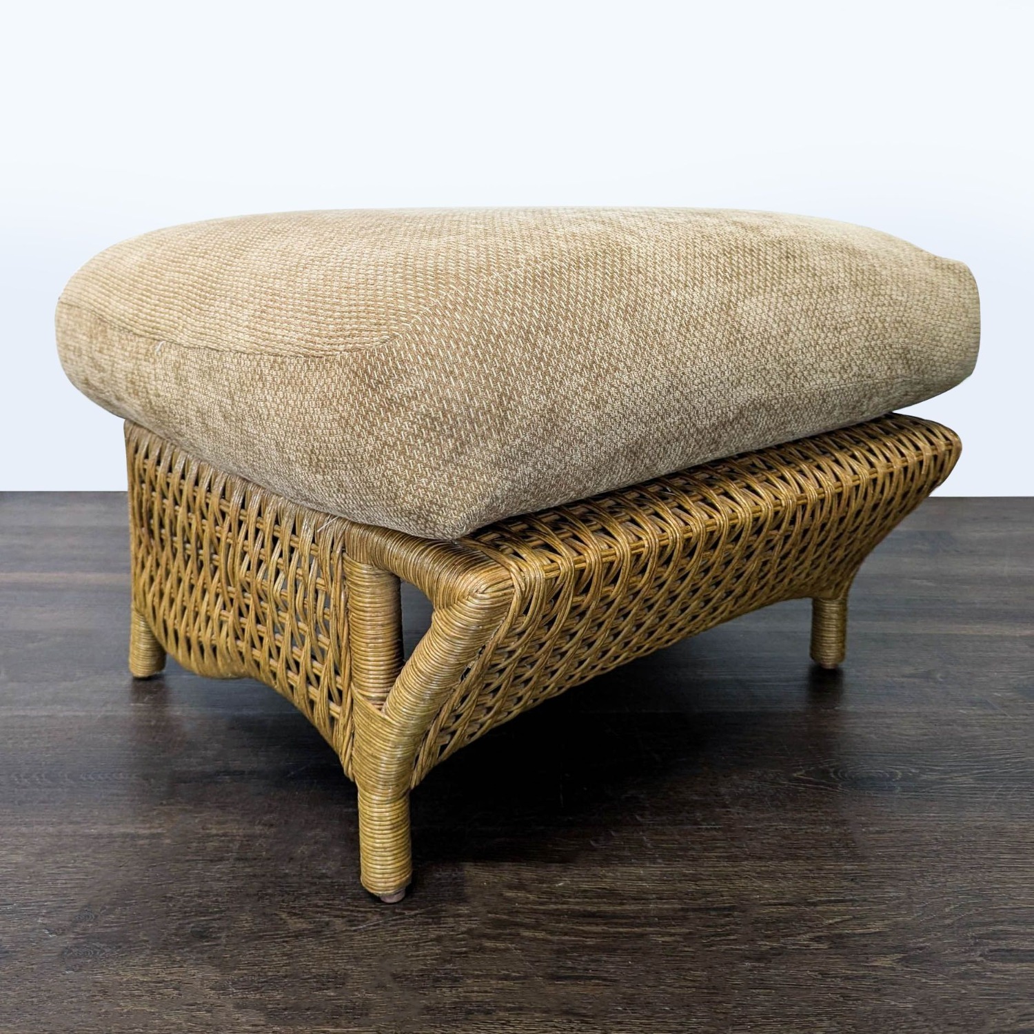 Lane Venture Wicker Ottoman with Cushion - image-5