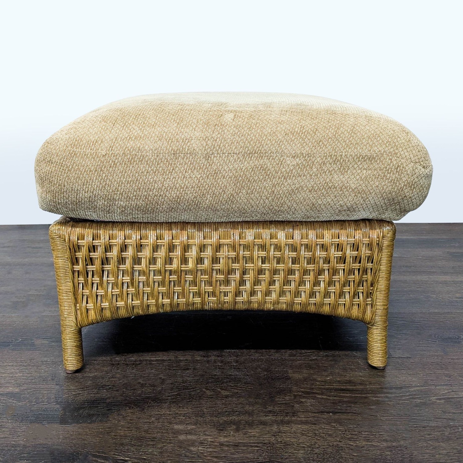 Lane Venture Wicker Ottoman with Cushion - image-3