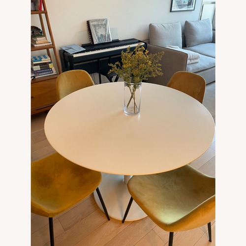 Used CB2 White Wood Dining Table for sale on AptDeco
