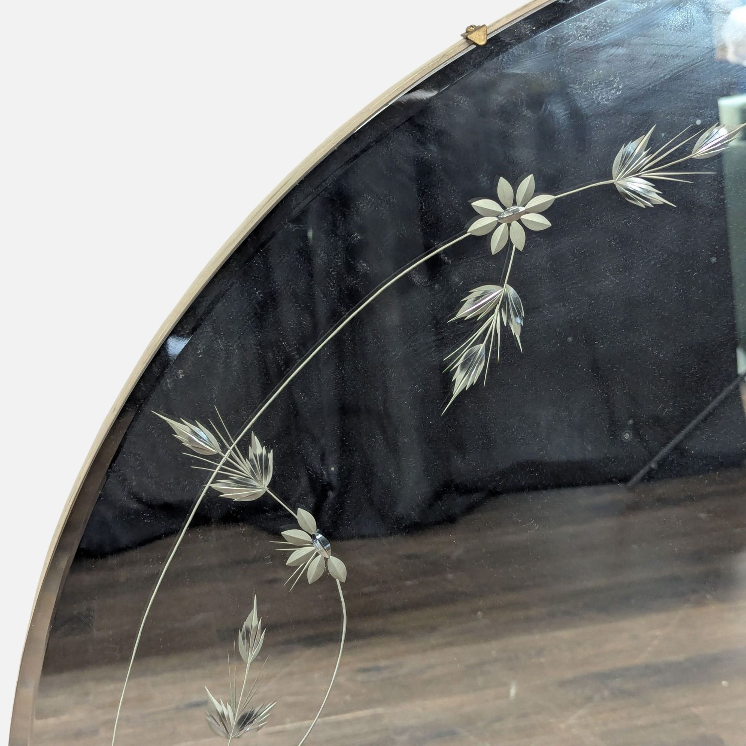 Vintage Etched Frameless Mirror - image-7