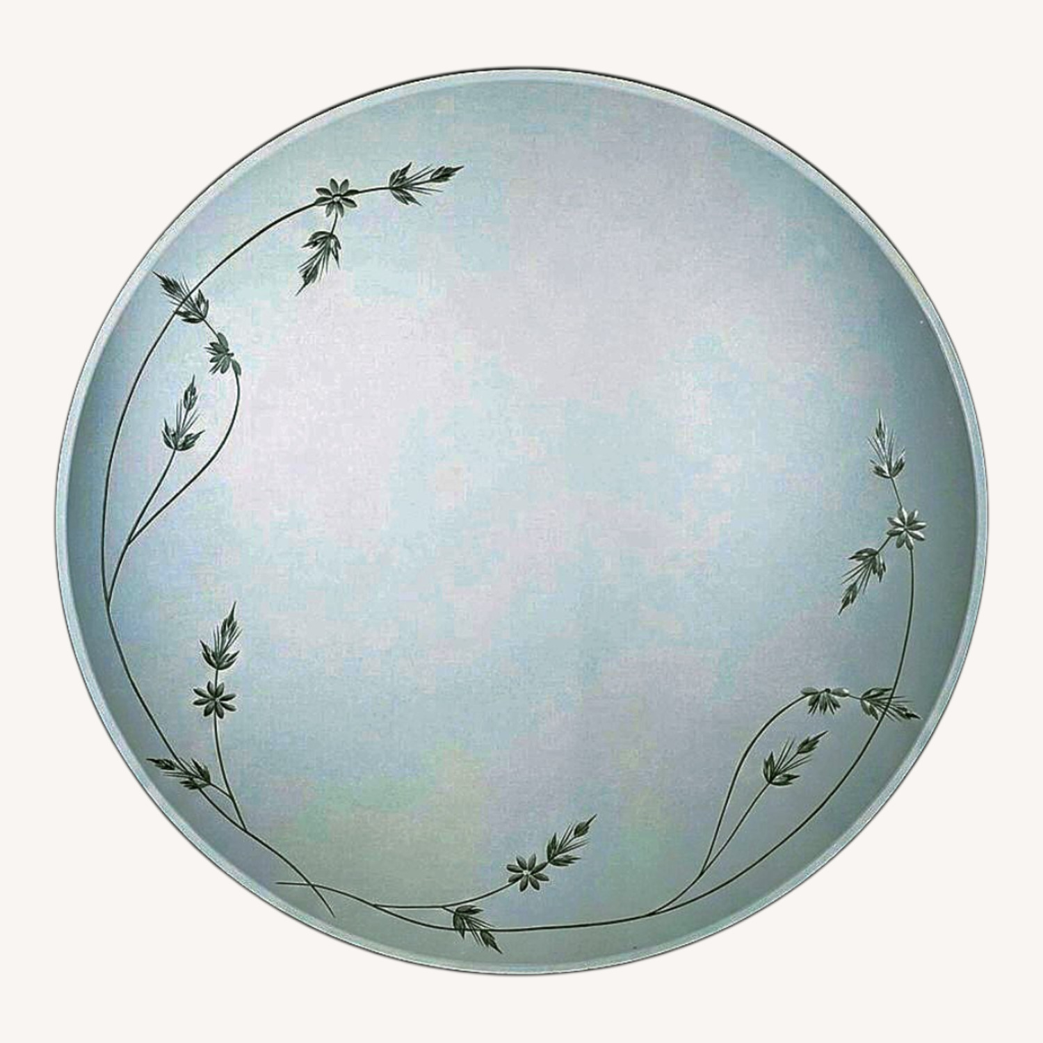 Vintage Etched Frameless Mirror - image-0