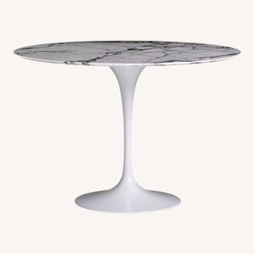 Used Knoll Arabescato & White Dining Table for sale on AptDeco