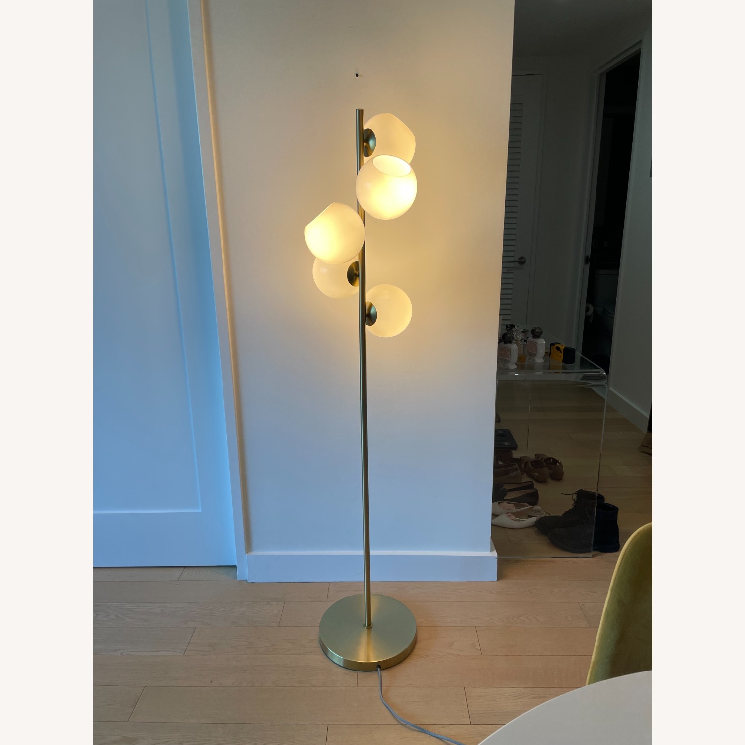 West Elm Transparent Floor Lamp - image-1