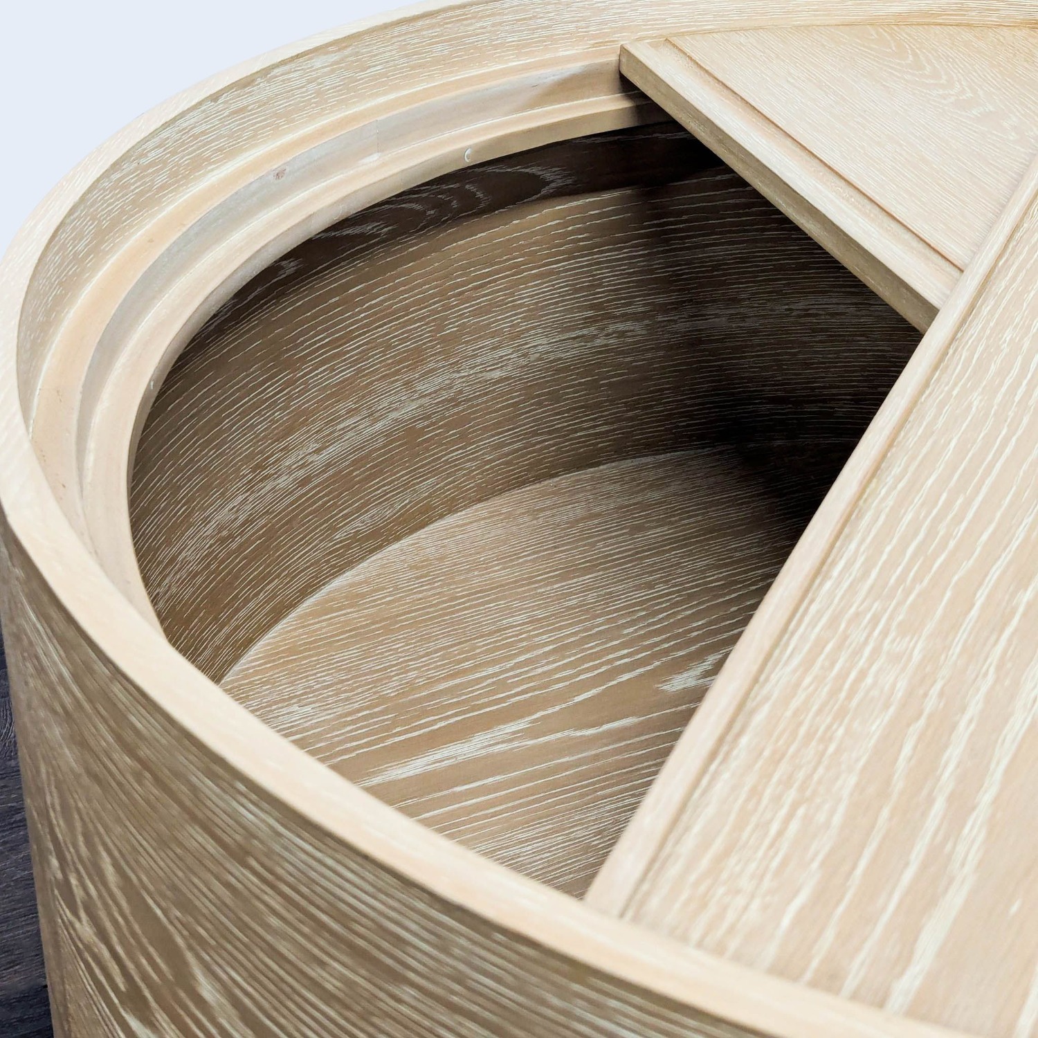 West Elm Volume Round Storage Drum Coffee Table - image-7
