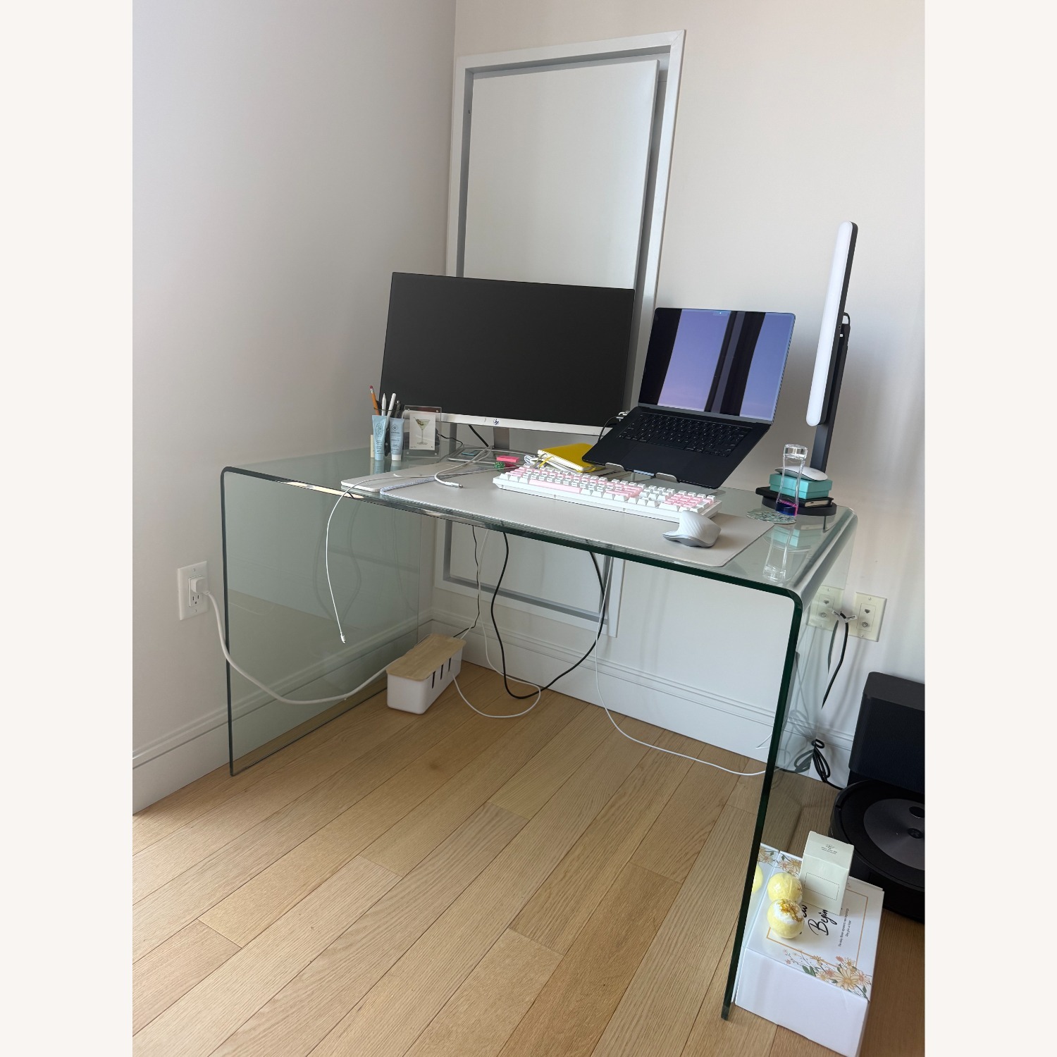 Wisteria Transparent Glass Desk - image-2