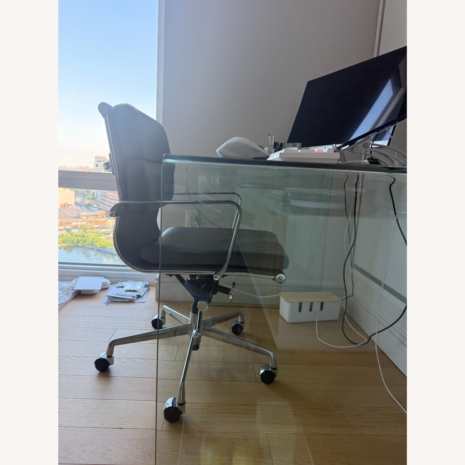Wisteria Transparent Glass Desk - image-3