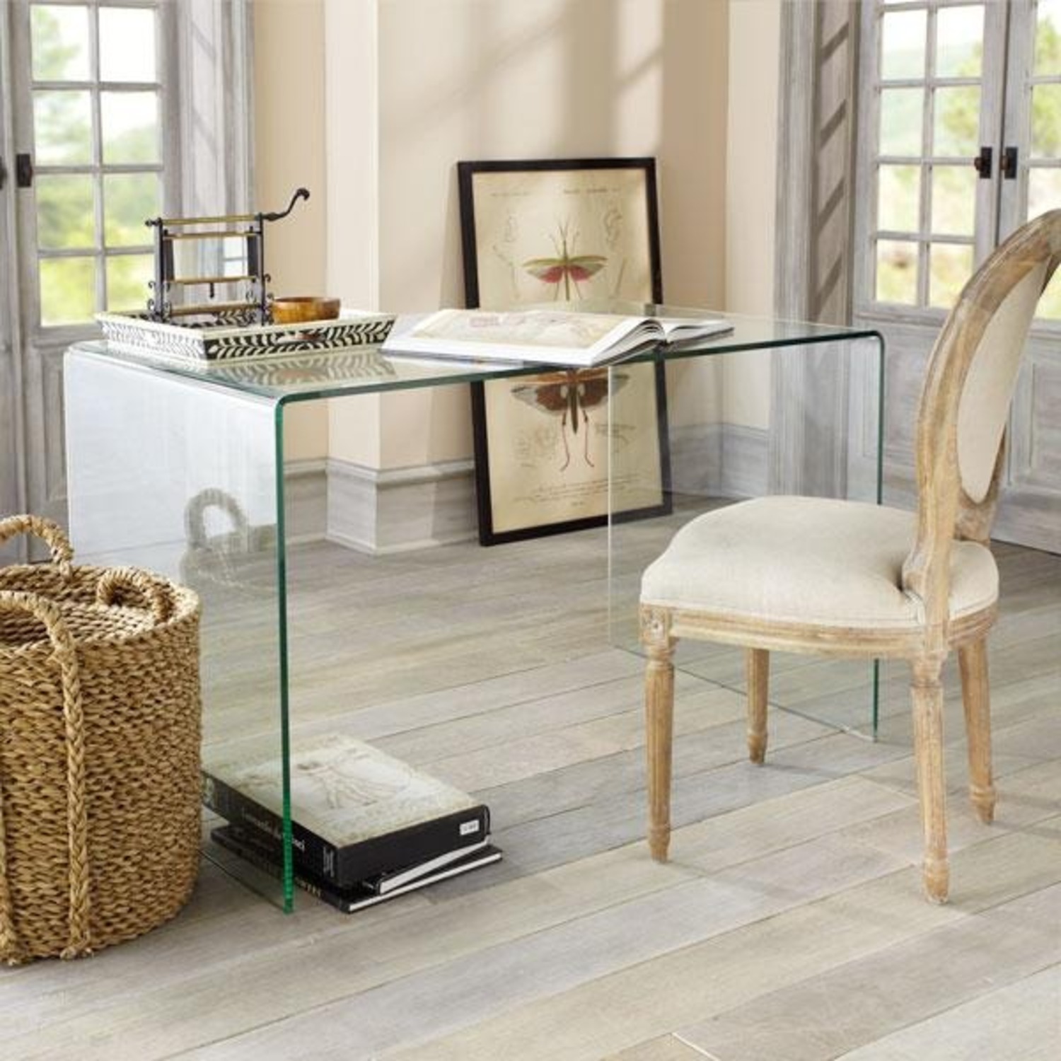 Wisteria Transparent Glass Desk - image-1