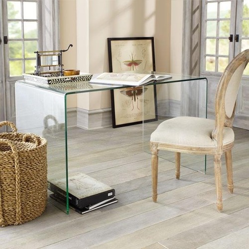 Used Wisteria Transparent Glass Desk for sale on AptDeco