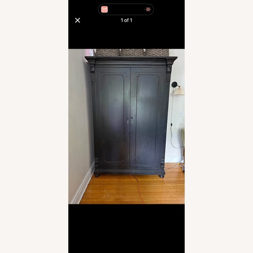 Used Restoration Hardware Dark Brown Wood Armoire for sale on AptDeco