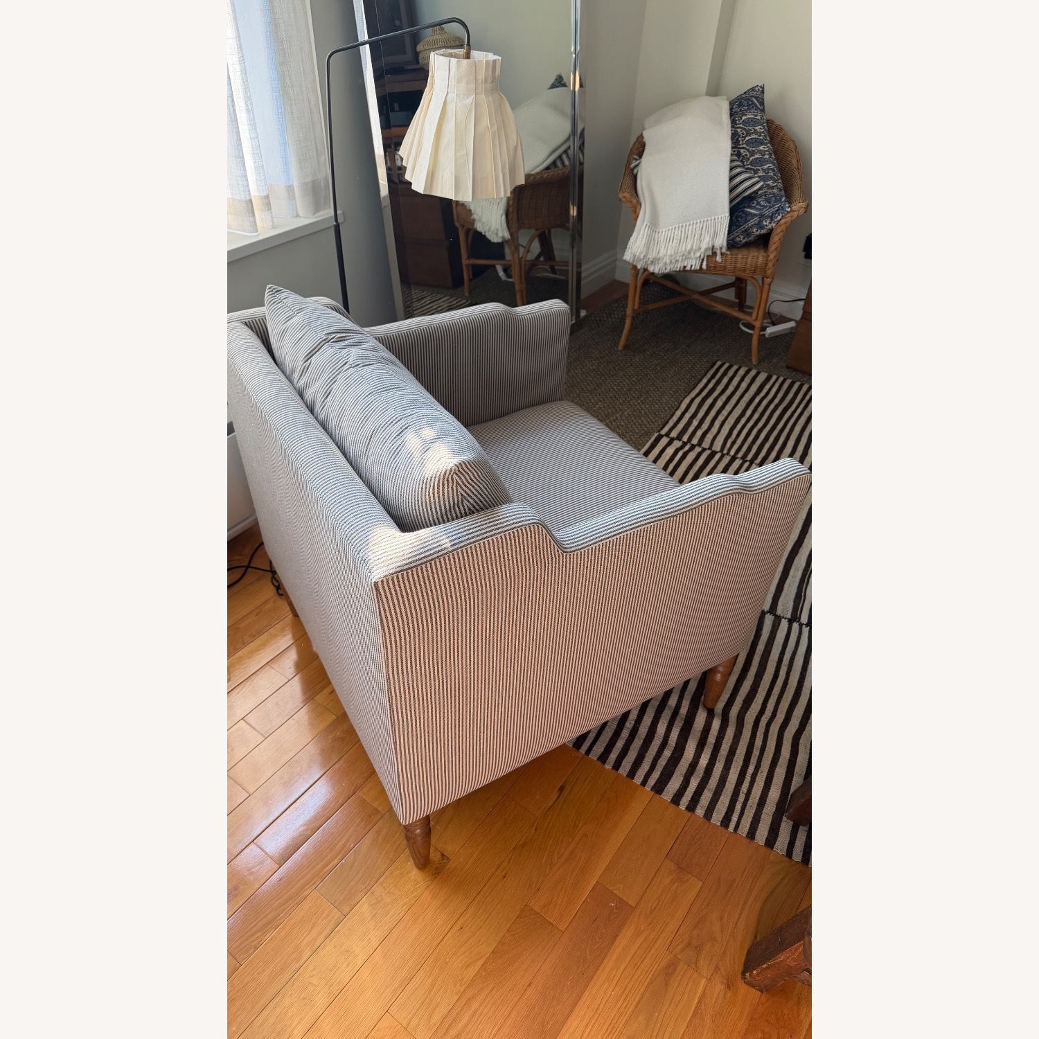 McGee and Co Linen Striped Accent Chair - image-2