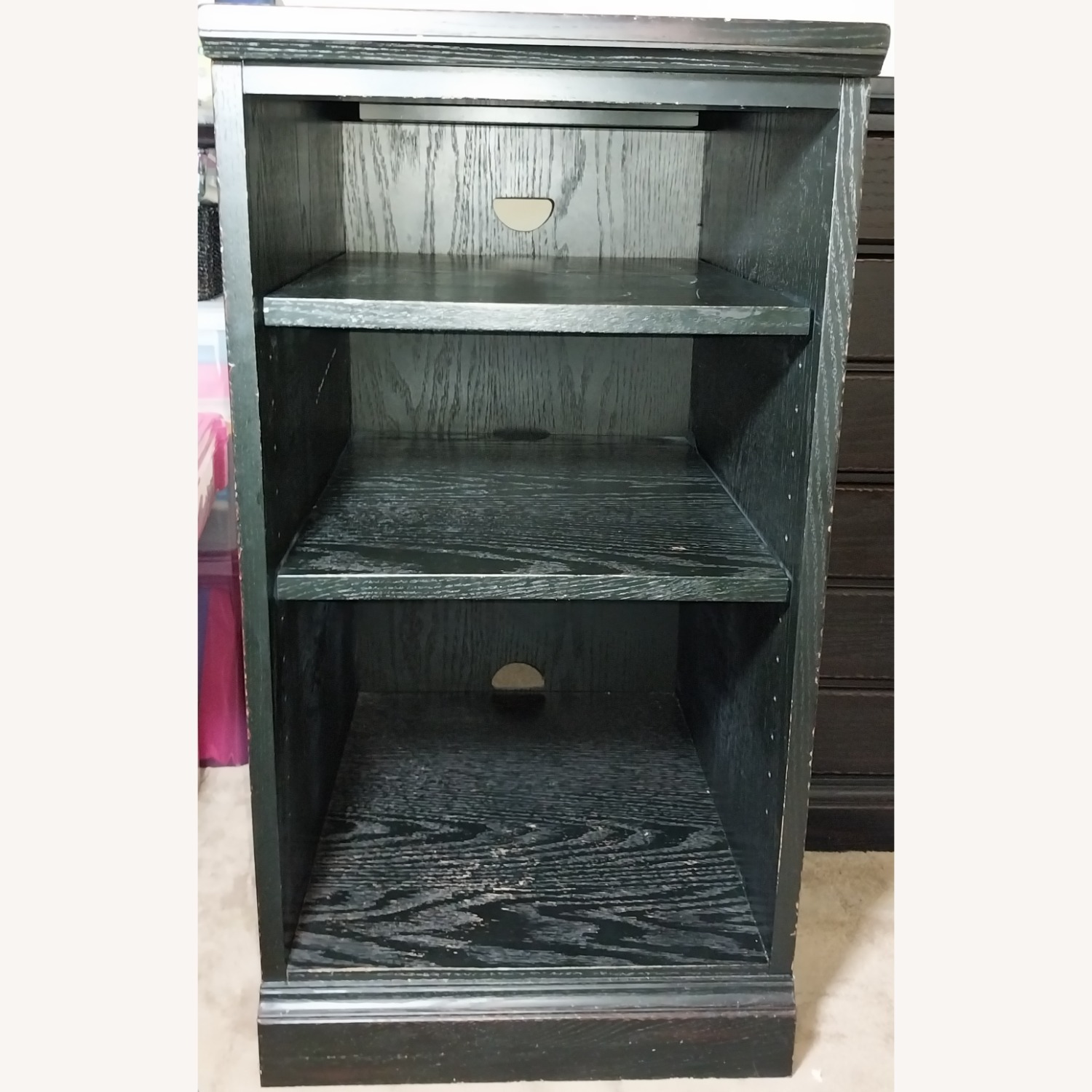 Pottery Barn Printer's Black Wood Media Storage for Desk - image-2