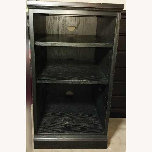 Used Pottery Barn Printer's Black Wood Media Storage for Desk for sale on AptDeco