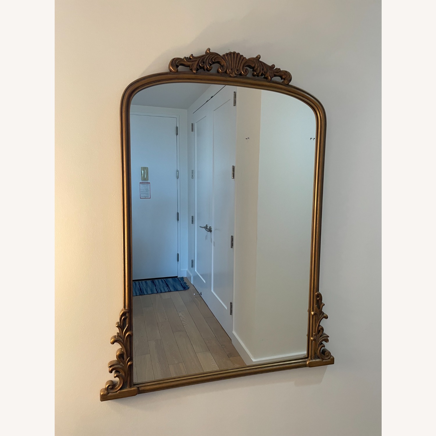 Zara Home Gold Wood Wall Mirror - image-2