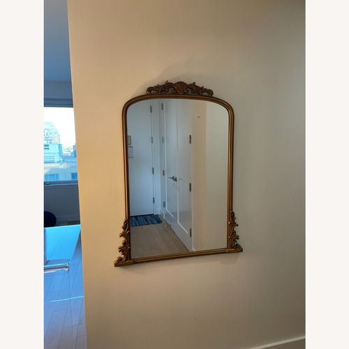 Used Zara Home Gold Wood Wall Mirror for sale on AptDeco