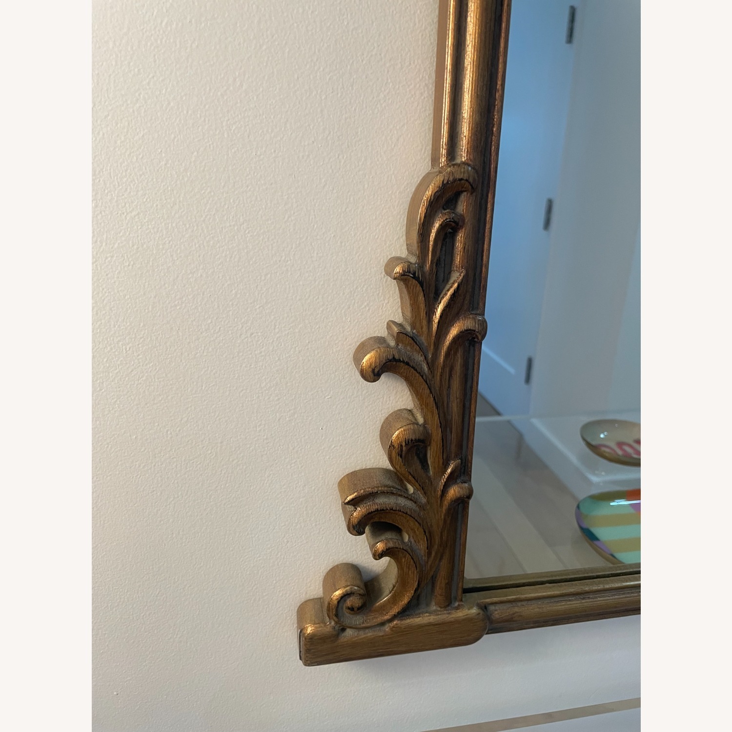 Zara Home Gold Wood Wall Mirror - image-5
