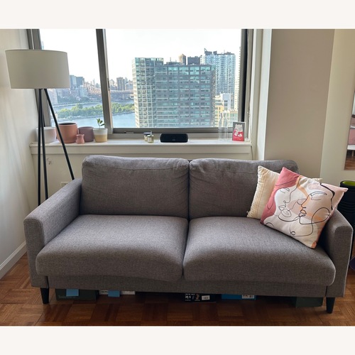 Used Cazenovia Gray Couch 74” for sale on AptDeco