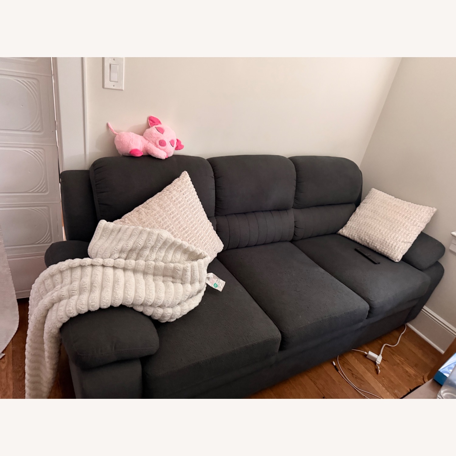 Raymour & Flanigan Gray Sofa - image-3
