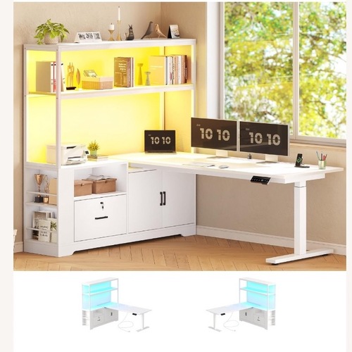 Used Amazon Contemporary White Desk for sale on AptDeco