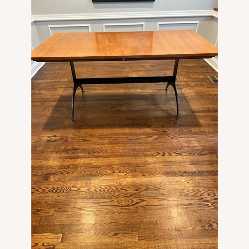 Used Ethan Allen Natural Wood Dining Table for sale on AptDeco