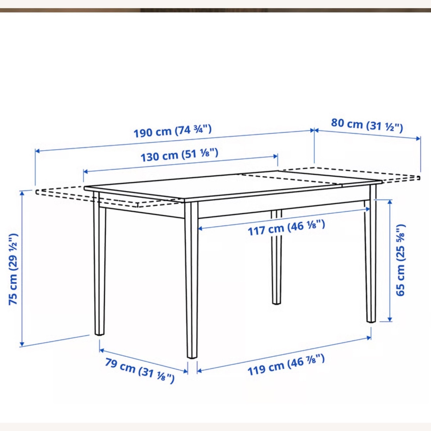 IKEA Extendable Wood Dining Table - image-4