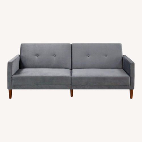 Used IKEA Light Gray Faux Leather Sleeper Sofa for sale on AptDeco