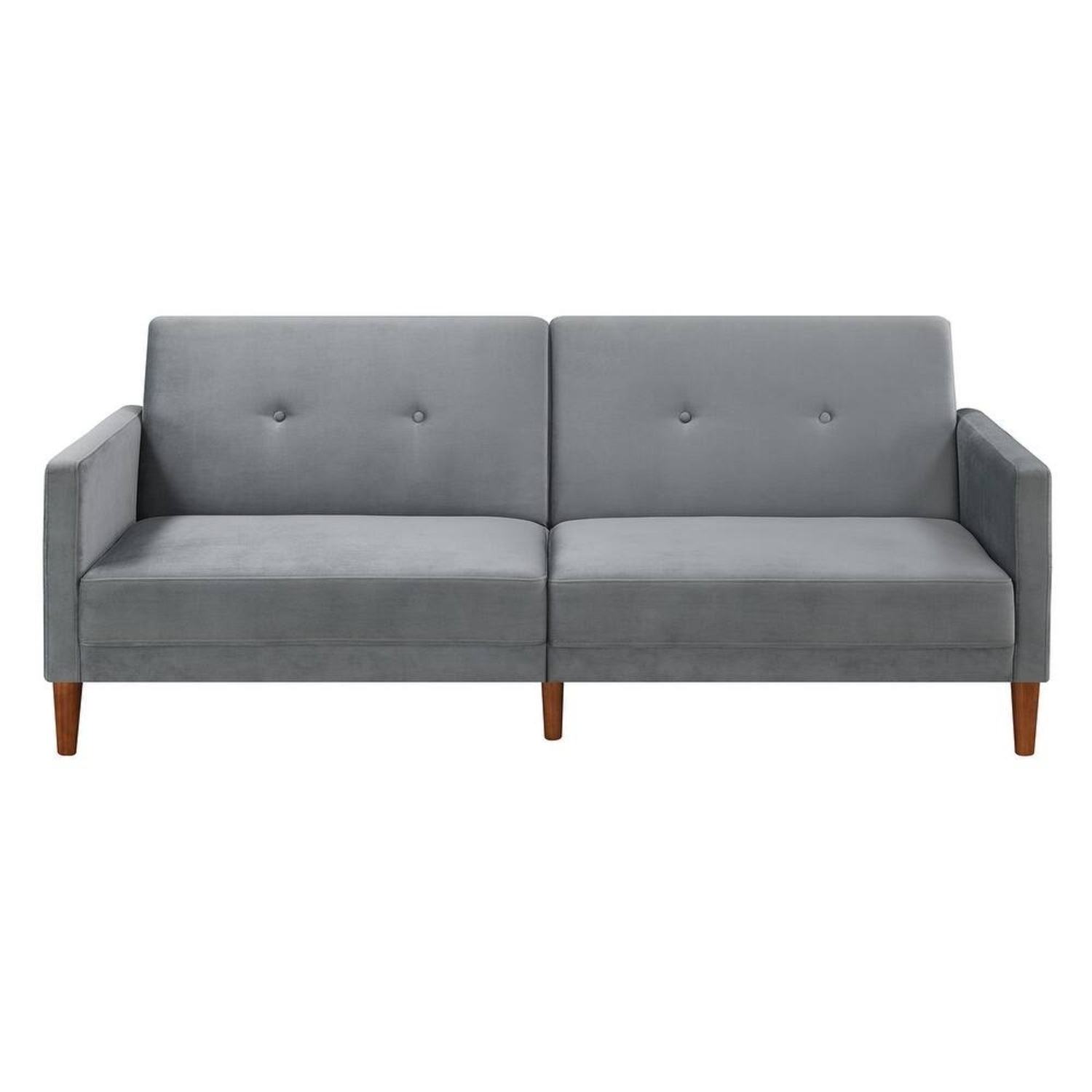 IKEA Light Gray Faux Leather Sleeper Sofa - image-4