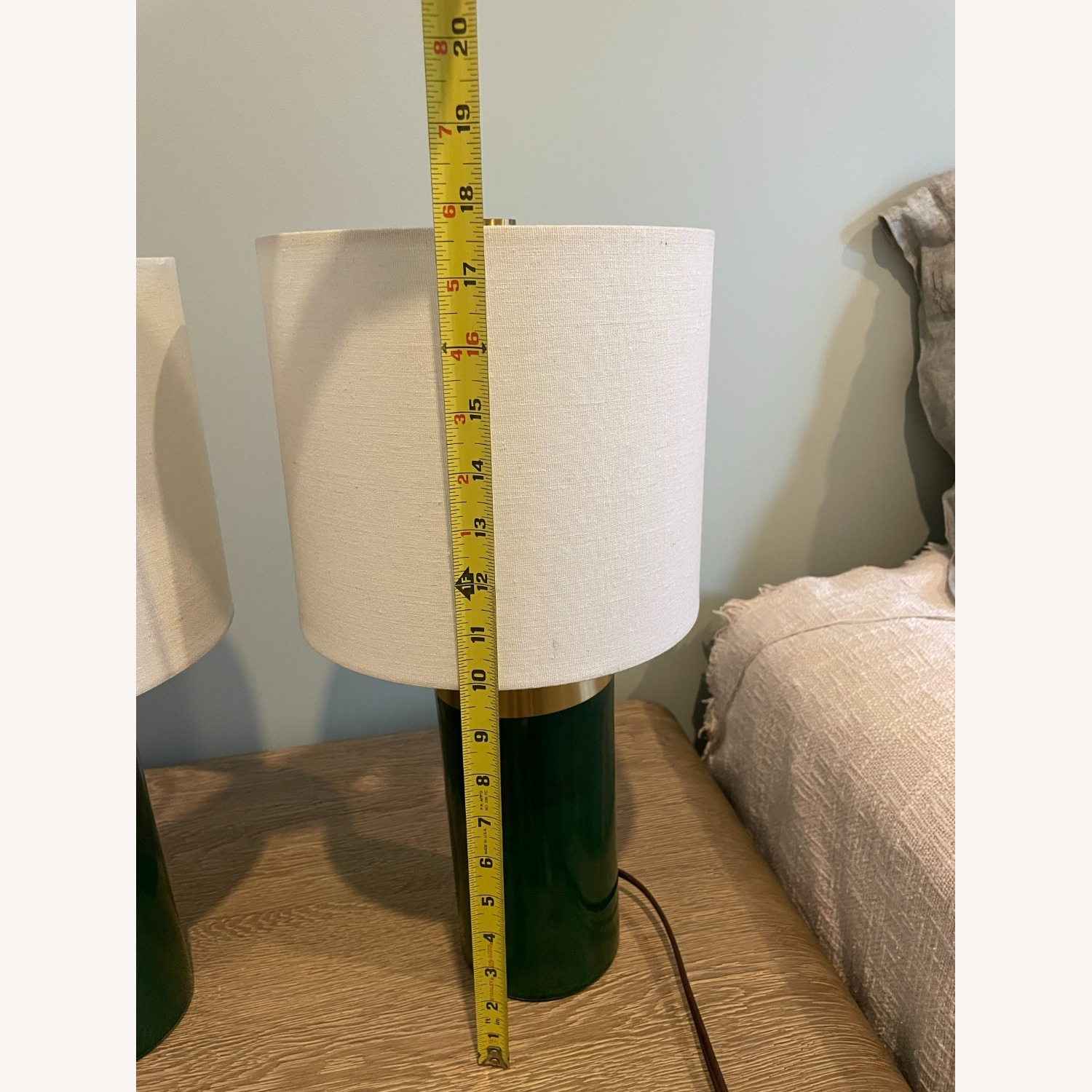 One King's Lane Green Ceramic Table Lamps - image-4