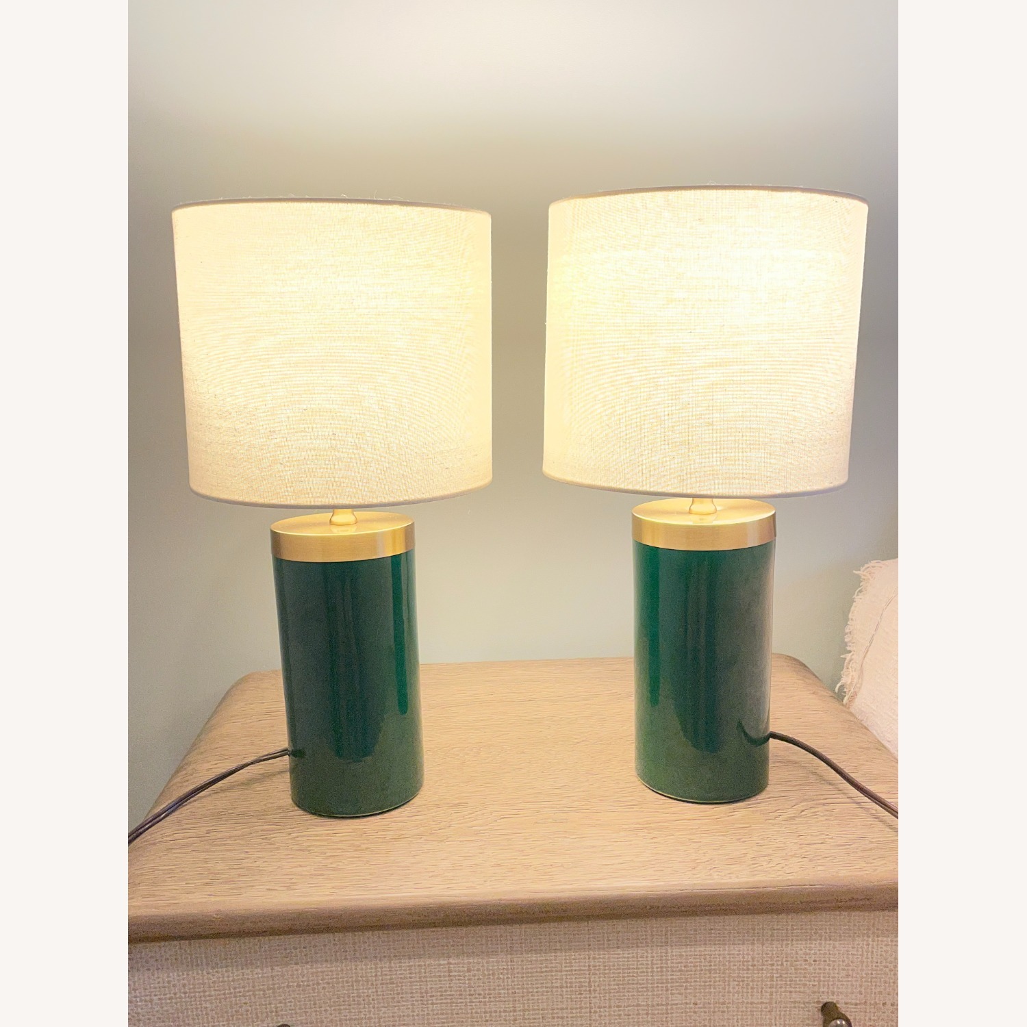 One King's Lane Green Ceramic Table Lamps - image-2