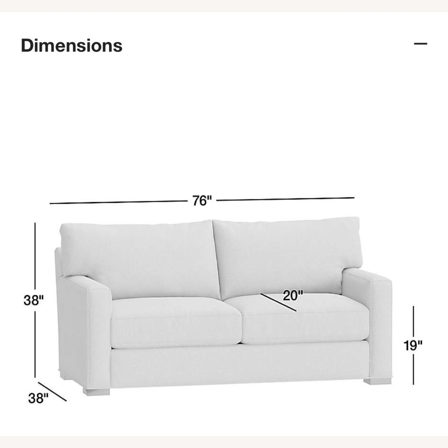 Crate & Barrel Natural Fabric 2 Seater Sofa - image-4