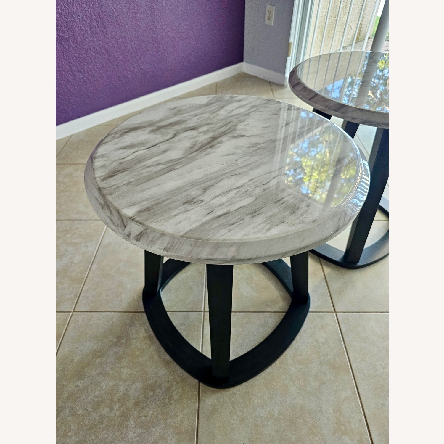 Faux Marble Laminated Coffee Table and End Tables - image-7