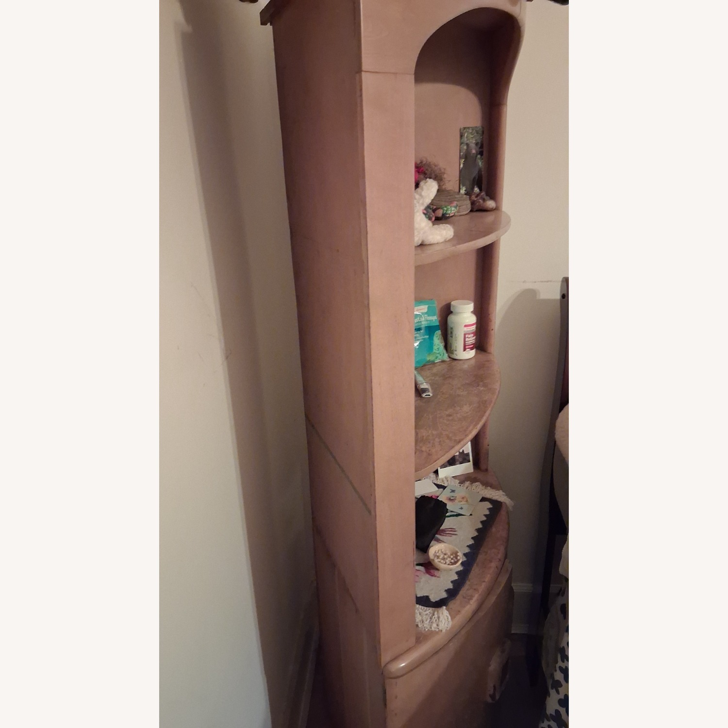 Vintage/Antique Blonde Wood Storage - image-3