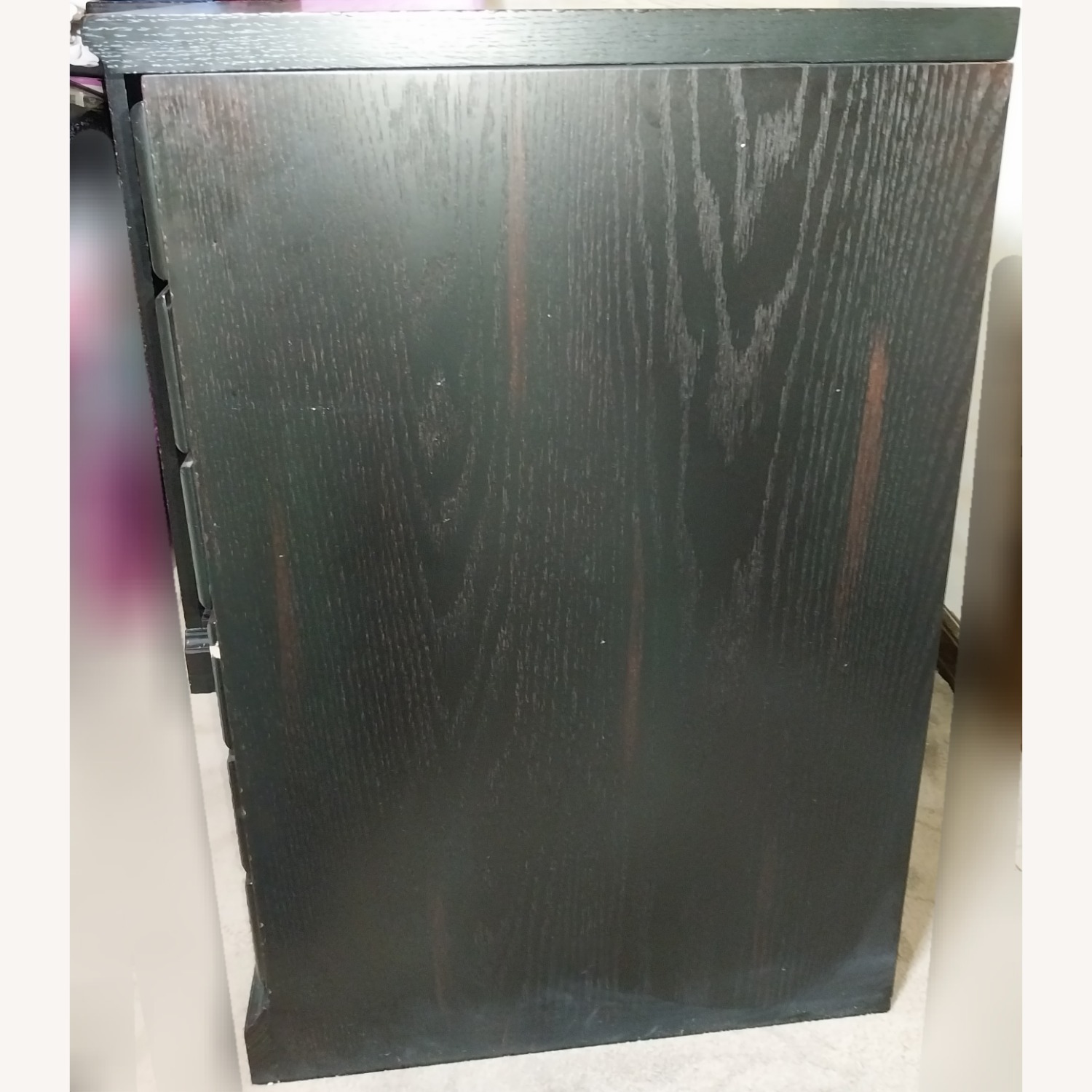 Pottery Barn Black Wood desk drawers cabinet - image-19