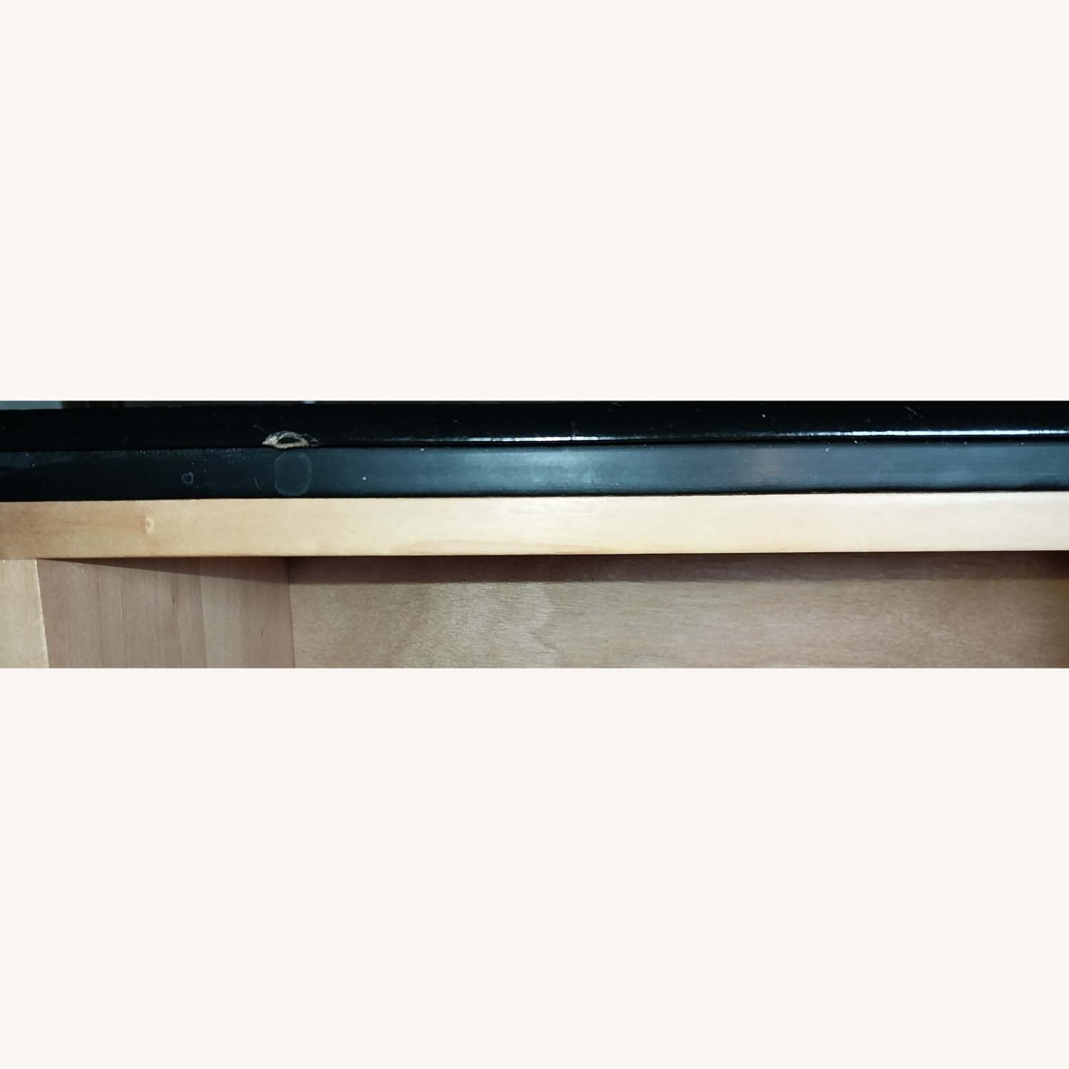 Pottery Barn Black Wood desk drawers cabinet - image-14