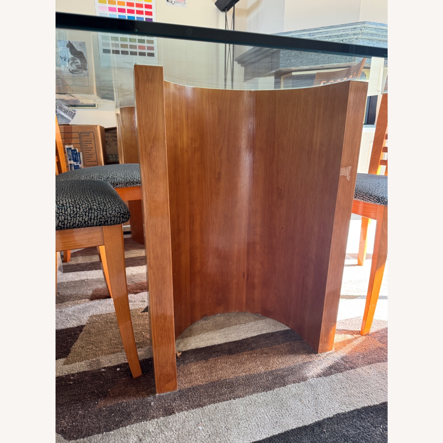 Transparent Glass Dining Table - image-3