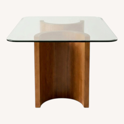 Used Transparent Glass Dining Table for sale on AptDeco