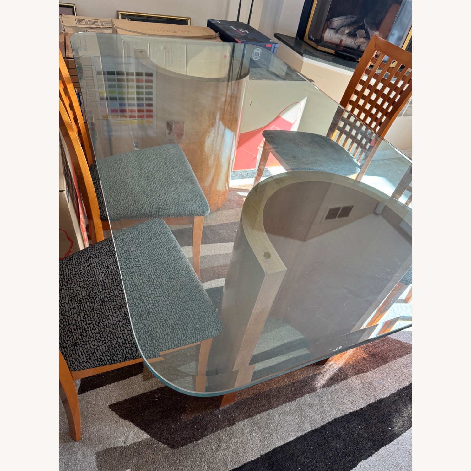 Transparent Glass Dining Table - image-2