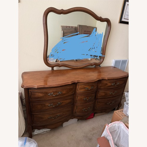 Used Antique Dark Brown Wood Dresser for sale on AptDeco