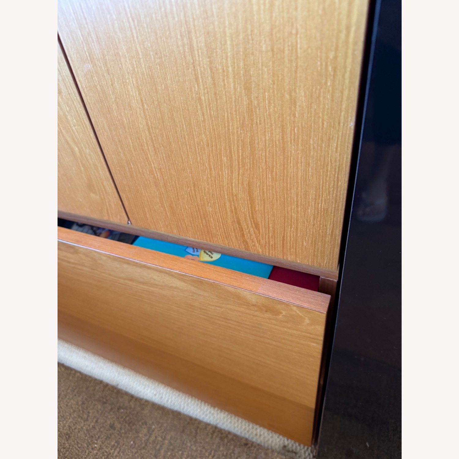 Dark Brown Wood Media Storage - image-6